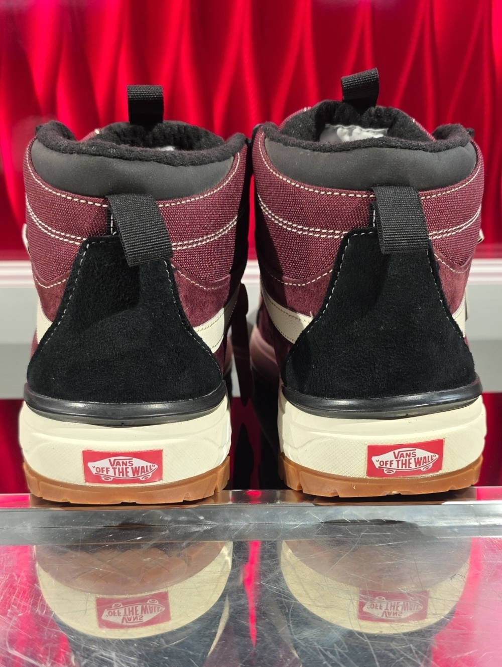 Vans Sk8-Hi MTE All Weather Maroon Burgundy Suede Men's 9.0 Women's 10.5 New - Picture 4 of 10